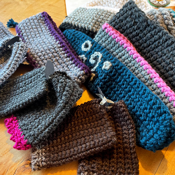 Strickhandgelenkswarmer selbstgemacht