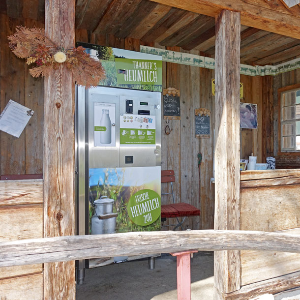 Heumilchhütte mit Bio-Heumilch, Wurst und Käse
